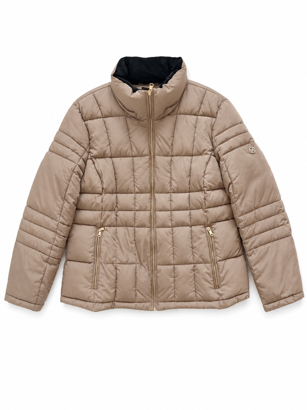 Calvin Klein Taupe Quilted Puffer Jacket